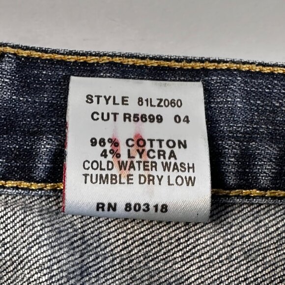 Lucky Brand Women's Sz 8/29 Dungaress Dark Wash Denim M.Rise Flare Western Rodeo - Picture 7 of 12